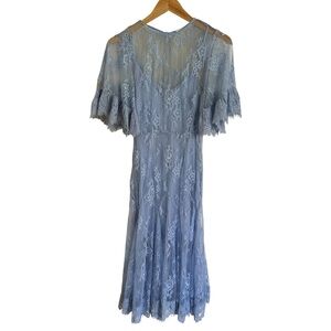 Talulah La Maison size XS Blue Lace Blind Love midi Dress Wedding Party Romantic